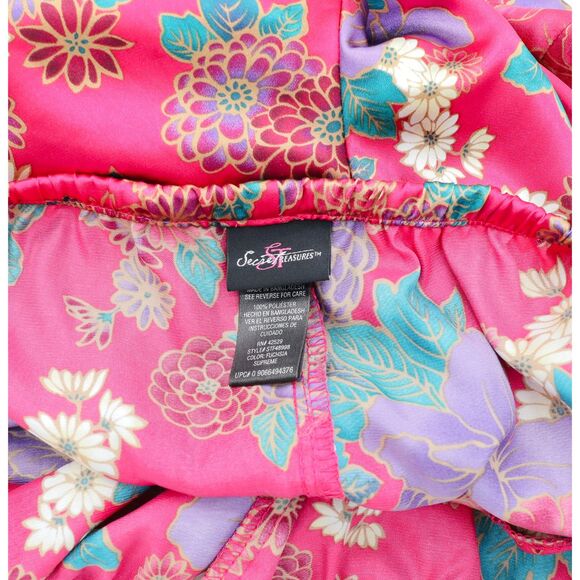 Floral Satin Pajama Pants Women Lounge Sleepwear Trousers - Picture 2 of 3